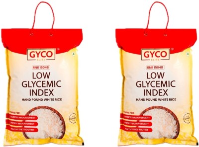 GYCO ELITE Low Glycemic Index(GI) Rice| Certified Diet & Diabetic Friendly Rice |Pack of 2| Sona Masoori Rice (Medium Grain, Steam)(9 kg)