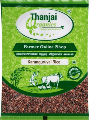 Thanjai Organics Karunkuruvai Rice 3 Kg | Karunguruvai Handpounded Rice Red Everyday Rice (Medium Grain, Boiled)(3 kg)