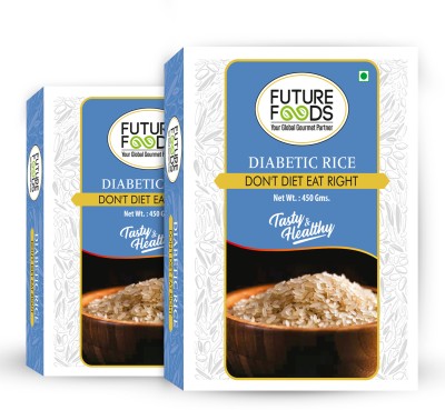 Future Foods Premium Diabetic Rice | Sugar Free |Promotes Stable Blood Sugar Levels Pack of 2 Raw Rice (Long Grain, Raw)(0.9 kg)