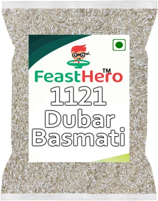 Feasthero 1121 Dubar Basmati Rice Long Grain |Special For Biryani & Pulao |5kg Basmati Rice (Full Grain, Steam)(5 kg)