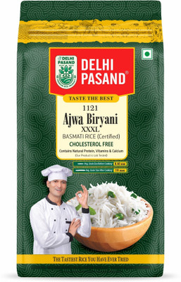 DP DELHIPASAND. 1121 Ajwa Biryani XXXL 1 Kg | India’s First Cholesterol-Free Basmati Rice Brand Basmati Rice (Long Grain, Steam)(1 kg)