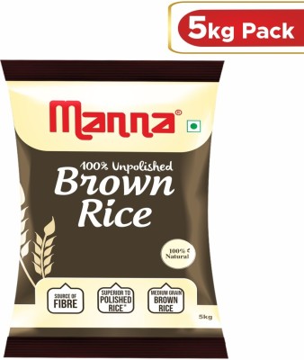 Manna  Medium Grain| Naturally Low GI Brown Rice (Medium Grain, Unpolished)(5 kg)