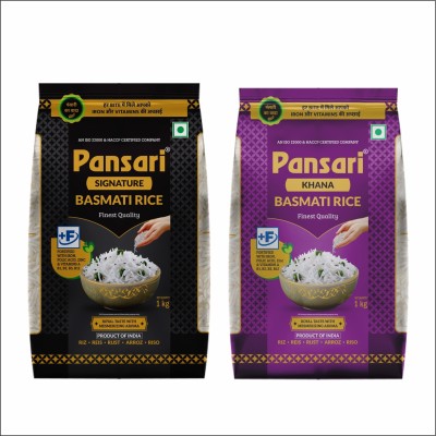 Pansari Basmati Rice Natural - Perfectly Aged Best for Pulav 2 kg long grain rice Basmati Rice (Long Grain, Raw)(2 kg)