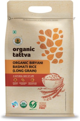 Organic Tattva Organic Biryani Basmati Rice 5Kg Basmati Rice (Long Grain, Polished)(5 kg)