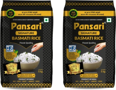 Pansari Signature Basmati Rice, 2-Years Aged Long Grain Rice 10 kg Basmati Rice (Long Grain, Raw)(10 kg)