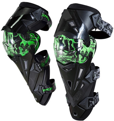 AUTO PEARL Black & Green Protective Knee Gurad 2 Pcs for All Bikes Knee Guard Free Black(Pack of 2)