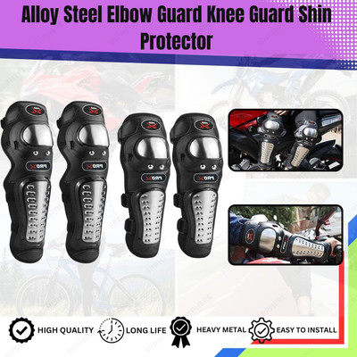 SRPHERE Knee Guard, Elbow Guard Free Black(Pack of 4)