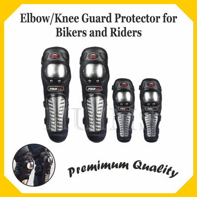Allowing 4Pcs/Set Motorcycle Kneepad Stainless Steel Moto Elbow Knee Pads Protective Elbow Guard, Knee Guard Free Black(Pack of 4)