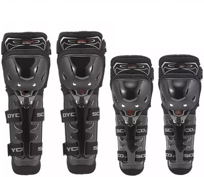 Otoroys Protection Guard Pads Flexible Breathable High-Impact Knee Pads for Motorcycle Elbow Guard, Knee Guard Free Black(Pack of 4)
