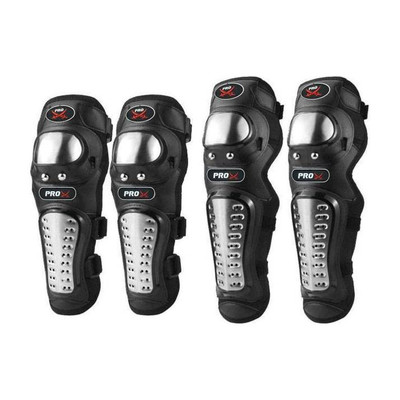 ACCESSOREEZ Knee Guard, Elbow Guard Free Black, Silver(Pack of 4)