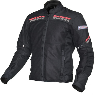 ALLEXTREME SPEEDO Riding Jacket Racer Protection Armour With Night Visibility for Men Riding Protective Jacket(Red, Black, M)