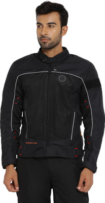 ROYAL ENFIELD Explorer V4 Riding Jacket with Back, Shoulder & Elbow Armors and Rain Jacket Riding Protective Jacket(Black, M)