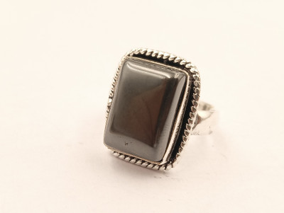 ShrimJewels Oxidised Hematite Statement Ring for Women and Girls Brass Copper Plated Ring