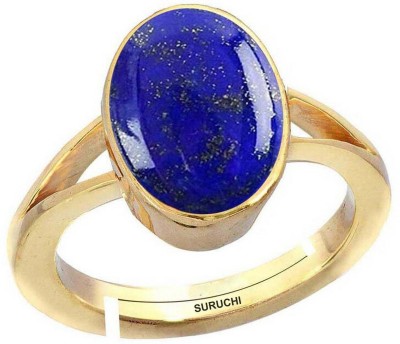 Suruchi Gems & Jewels Lapis Lazuli (Lajwart) 6.25 Ratti or 5.5 Ct Panchdhatu (5 Metal) Men Adjustable Stone Ring