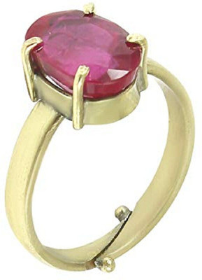 GenZcomplex Stone Ruby Gold Plated Ring