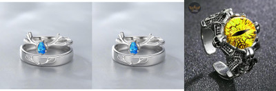 Teeragaj Alloy Silver Plated Ring Set