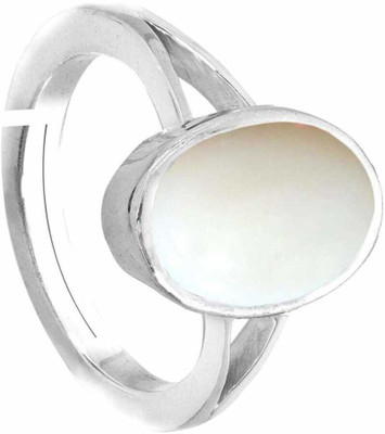 Gemzonite Effective & Lab certified Original 6.25 ratti Opal Stone Ring... Alloy Opal Silver Plated Ring
