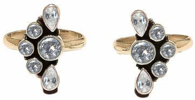jsaj ZIRCONIA STONE TOERING HANDMADE FOR WOMENS Sterling Silver Onyx Silver Plated Toe Ring