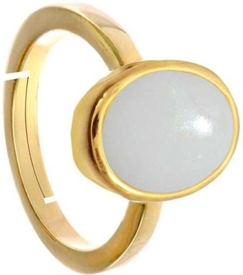 Gemzonite Opal stone Ring 6.25 - 7.25 ratti Lab Certified effective stone... Alloy Opal Gold Plated Ring