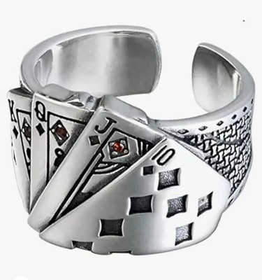 MK Gallery Pokar Ring Stainless Steel Silver Plated Ring