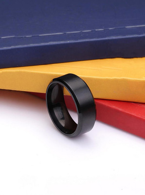 YELLOW CHIMES Stainless Steel Rhodium Plated Ring