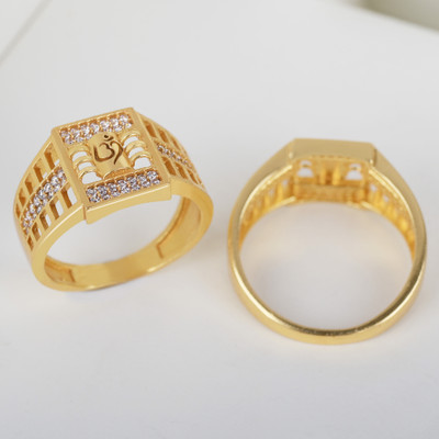 GORASH CREATION Alloy Cubic Zirconia Gold Plated Ring