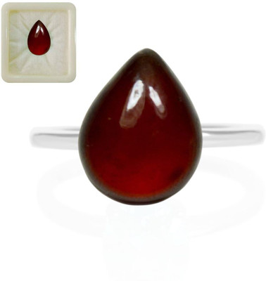 CaratYogi Original Certified Hessonite Garnet Stone 8.25 Ratti 7.5 Carat Pear Shape for Stone Garnet Ring