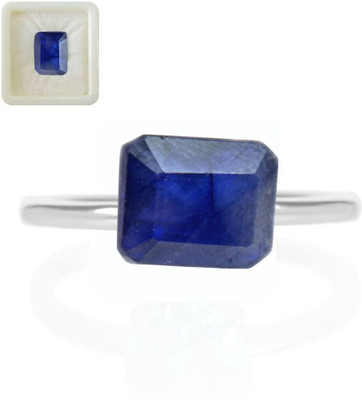 JewelryGift Natural Blue Sapphire Gemstone Faceted Rectangle 10.25 Ratti 10 Carat for Stone Crystal Ring