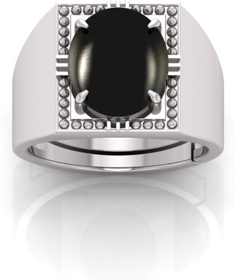 TODANI JEMS 12.25 Ratti Hakik Gemstone Adjustable Ring With Lab CertificateFB Crystal Agate Sterling Silver Plated Ring