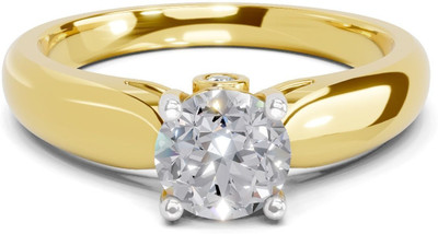 Sparq Certified Lab Grown Diamond & 925 Sterling Silver Gold Plated Ring