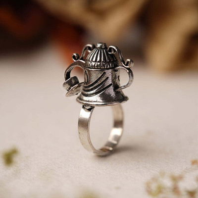 Sanseeta Brass Silver Plated Ring