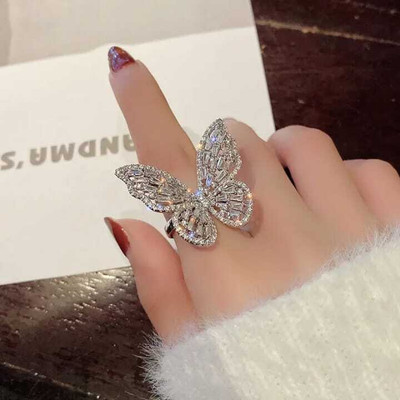 amar traders silver ring for girl Alloy Crystal Silver Plated Ring