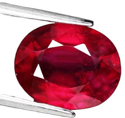 Sidharth Gems Sidharth Gems 11.25 Ratti Ruby Stone Manik Stone Original Certified Natural Stone Ruby Ring