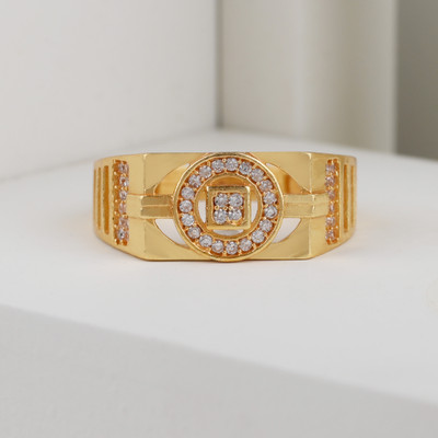 mahi creation Alloy Cubic Zirconia Gold Plated Ring