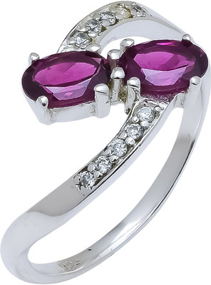 anika jewellers Red Topaz Natural Gemstone 925 Sterling Silver Ring For Her Sr-156 Sterling Silver Ring