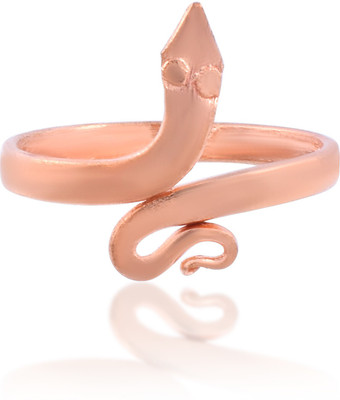 DULCI Copper Finish Nagdevta Snake Adjustable Open End Free Size Finger Ring Copper Copper Plated Ring