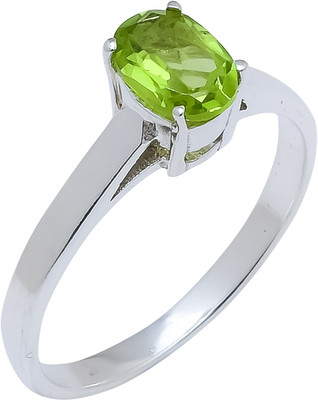 anika jewellers Green Peridot Natural Gemstone 925 Sterling Silver Ring For Her Sr-96 Sterling Silver Ring