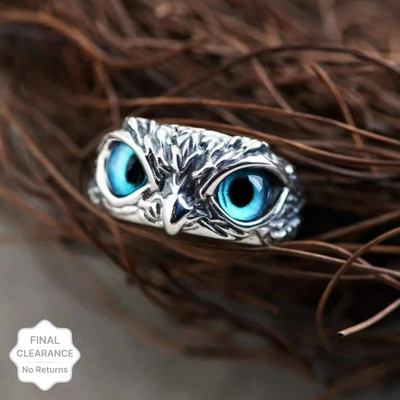 SHREE SHYAM FASHION Unlock Your Inner Wisdom with Our Stunning Owl Ring Alloy Silver Plated Ring