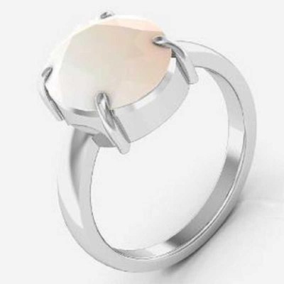 Gemzonite Effective & Lab certified Original 6.25 ratti Opal Stone Ring... Alloy Opal Silver Plated Ring