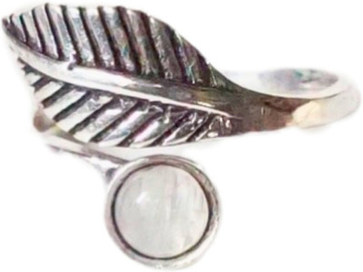 Maitri Export Stone Agate Rhodium Plated Ring