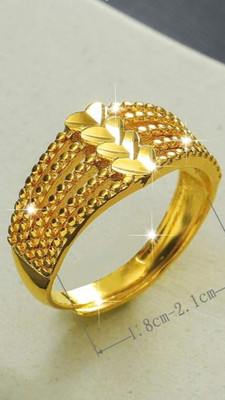 PARAVATIBAA ENTERPRISE Ladies Finger Ring For women & Yung Girl / 1 year validity Golden Plated Ring Brass Gold Plated Ring