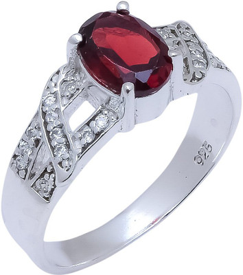 anika jewellers Garnet Topaz Natural Gemstone 925 Sterling Silver Ring For Her Cr-14-1 Sterling Silver Ring