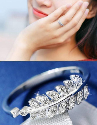 Viibesle Vedansh Enterprises Stylish Gold, Silver&Titanium Plated Rings Stainless Steel Silver Plated Ring