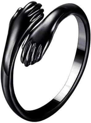 Neerajyoti Trending Valentine Gifts Hug Ring for Girls and Boys Propose for lovers Alloy, Brass, Metal, Stainless Steel Cubic Zirconia Silver Plated Ring