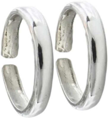 NANDAN JEWELLERS (6gram)Silver Glossy Finished Plain Toe Ring, Bichchiya for Girls & Women| Sterling Silver Toe Ring Set