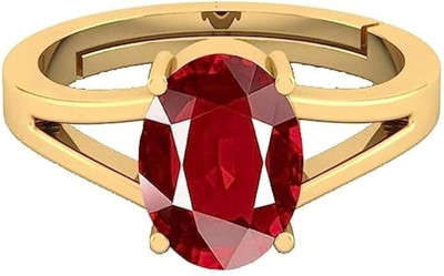 Lexri Natural 11.25 Ratti Manik Ruby Gem Stone With Leb Certificate Stone Ruby Ring Brass Ring