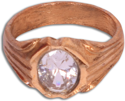 ArasiMetals Arase Metals/ Panchaloha/White stone Mens Rings Brass Gold Plated Ring