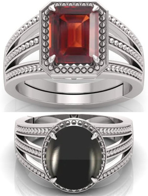 BHAIRAW GEMS Moonstone Stone Silver Adjustable Ring Sterling Silver Ring