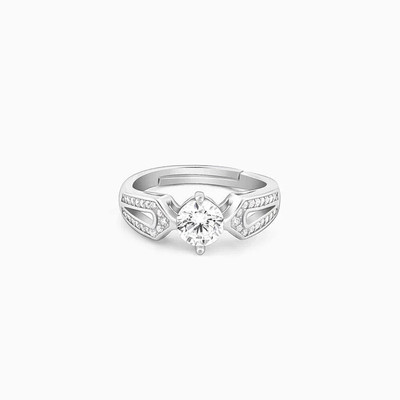 Shree Shyam Jewells Sterling Silver Cubic Zirconia Sterling Silver Plated Ring