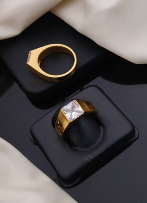 GORASH CREATION JR-63_25 Alloy Cubic Zirconia Gold Plated Ring